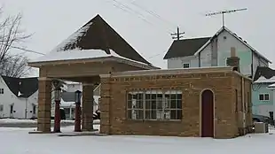 The Hy-Red Gasoline Station, a historic site in Liberty Township