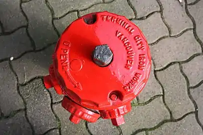 Fire hydrant 5 sided top nut