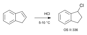 hydrochlorination of indene