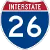 Interstate 26 marker