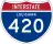 Interstate 420 marker