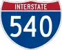 Interstate 540 and North Carolina Highway 540 marker