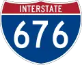 Interstate 676 marker