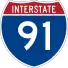 Interstate 91 marker