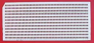 Punch card with all holes punched