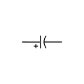 Polarized capacitor(American-style)