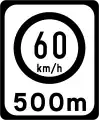 Sign F 401Speed Limit Ahead