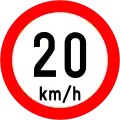 RUS 065Speed Limit (20 km/h)