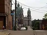 View looking west on Dobson Street.