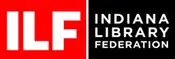 black and red logo,ILF on one side in big letters,name of org on the other side.