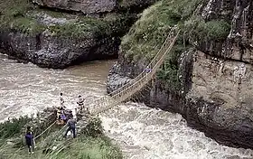 Bridge in use during the rainy season.