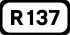 R137 road shield}}