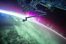 Image 30Aurora australis observed from the International Space Station (from Outer space)