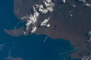 Mostly sunny conditions over the peninsula, taken at 2:07:45 PM Central Daylight Time on October 8, 2019 from the ISS