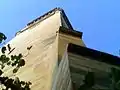 The campanile as seen from the SW, looking up