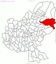 Location in Mureș County