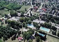 Aerial view of thermal bath