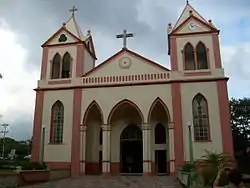 Front of Catholic Church in San Mateo