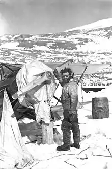 Ike Schlossbach warming up the Waco, Spring 1938