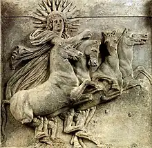 Helios in his chariot, early 4th century BC, Athena's temple, Ilion