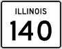 Illinois Route 140 marker