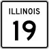 Illinois Route 19 marker