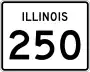 Illinois Route 250 marker