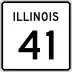 Illinois Route 41 marker