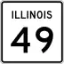 Illinois Route 49 marker