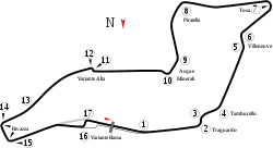 Autodromo Enzo e Dino Ferrari circuit configuration