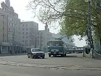 Trolleybus near Pyongyang Railway Station in 2007