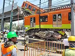 Image of the overpass collapse, which killed 26 people