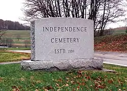 Entrance to Independence Cemetery