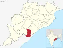 Location in Odisha