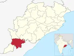 Location in Odisha