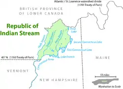 Image 11Map of the Republic of Indian Stream (from History of New Hampshire)