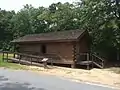 Reconstructed Indian trading post outside of the Fort Mitchell stockade.