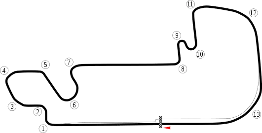 Course layout from 2005 to 2007