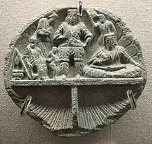 Indo-Parthian king and attendants