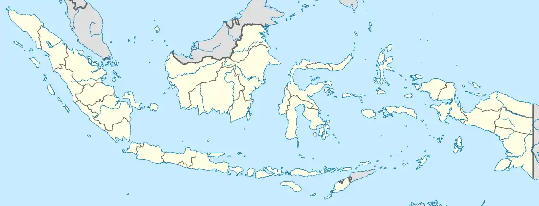 Map showing the location of Tanjung Puting National Park