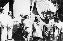 Image 64Indonesian flag raising shortly after the declaration of independence (from History of Indonesia)