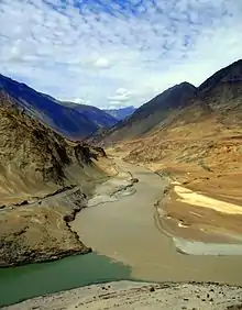 Indus and Zanskar confluence.