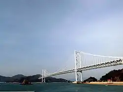 The Innoshima Bridge connects Mukaishima with Innoshima in Hiroshima Prefecture in Japan