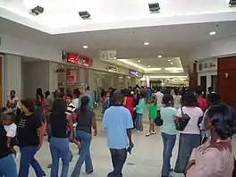 Nigerians shopping in a mall in Lagos