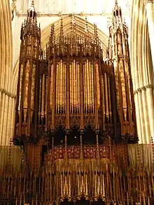 The organ on the choir screen