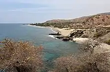 The strait from Inur Pilila, Lauhata, East Timor, in 2018