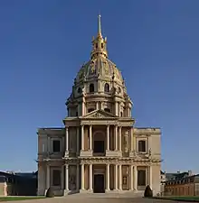 St. Louis Chapel of the Hôtel des Invalides view from avenue de Breteuil