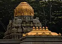 Vimana over the garbhagriha or inner sanctum of Iraivan Temple