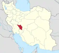 Location of Chaharmahal and Bakhtiari province in Iran