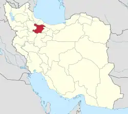 Location of Qazvin Province